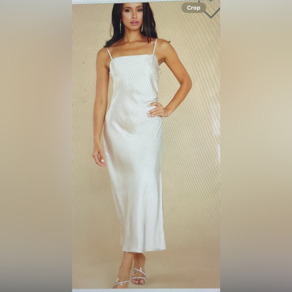 DRESS FORUM Elegant Silver/Champagne Sleeveless Gown